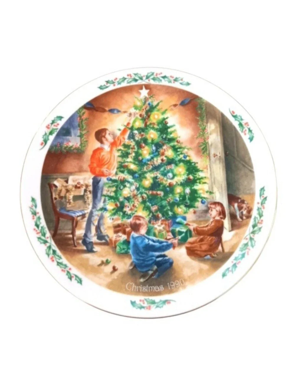 Vintage Royal Doulton Family Christmas 1990 China Plate | EUC